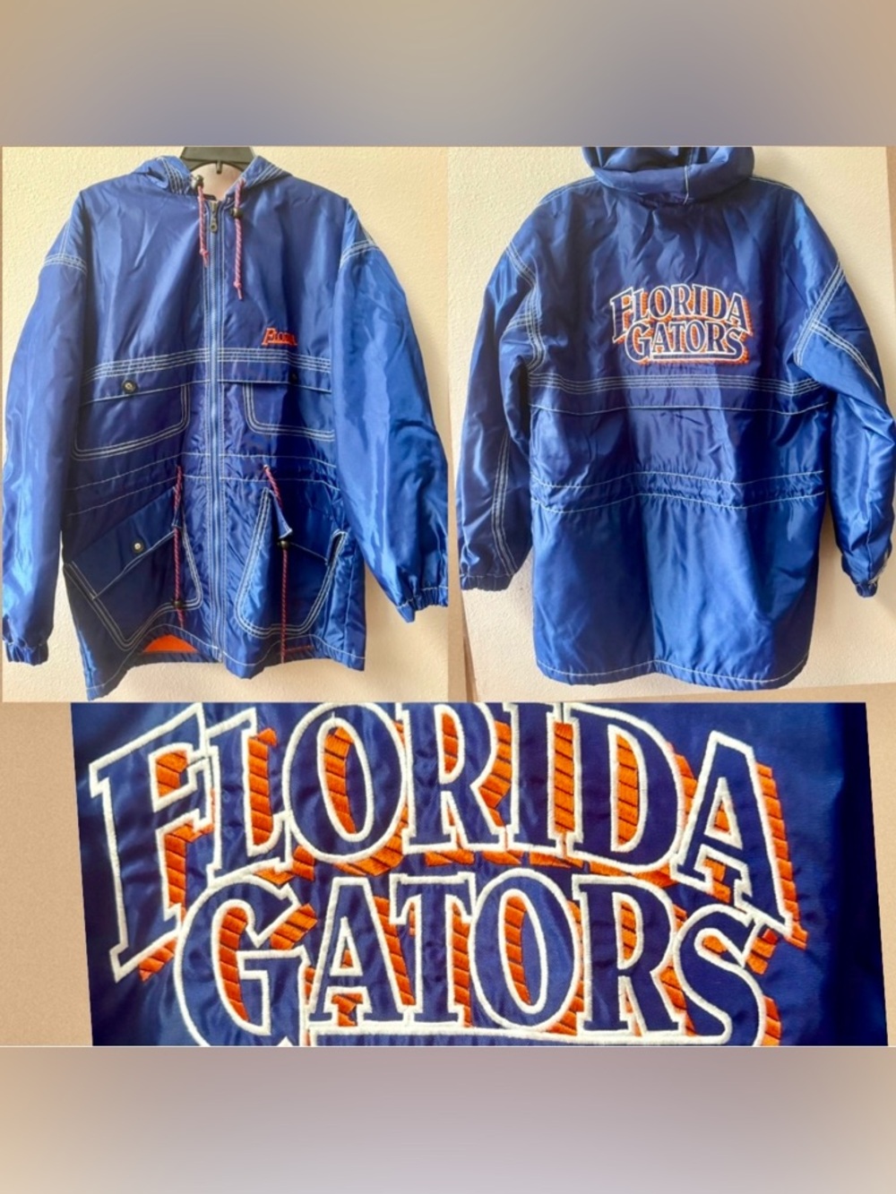 Vtg. NCAA UNIVERSITY OF FLORIDA GATORS The Game Coaching Full-Zip Jacket Mens M